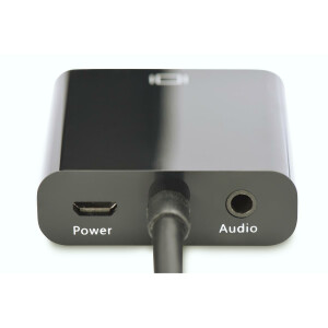 DIGITUS DA-70460 - Micro HDMI auf VGA Konverter Adapter Typ D - VGA (D-Sub) connector, 3,5mm audio jack