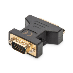 DIGITUS AK-320505-000-S - DVI Adapter, DVI(24+5) - HD15 Bu/St,  DVI-I Dual Link, bl