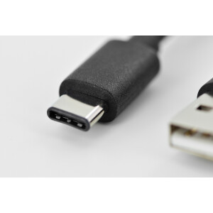USB C KAB. C/ST&lt;&gt;A/ST 1,8m High Speed, schwarz
