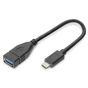 USB C KAB. C/ST&lt;&gt;A/BU 0,15m Adapterkabel, OTG