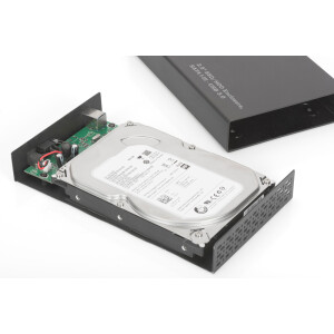 DIGITUS DA-71106 - SDD/HDD SATA Gehäuse, 3.5" USB3.0, for SATA III HDD 3.5", Alu, w/o PSU