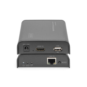 DIGITUS DS-55202 - HDMI KVM Extender, 120 m, Full HD, 1080p via Netzwerkkabel (Cat 5, 5E, 6),