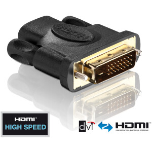 Adapter HDMI A BU&lt;&gt; DVI D ST DVI-D Stecker auf HDMI...