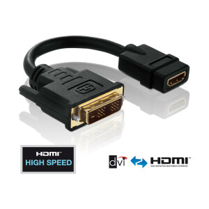 HDMI auf DVI Portsaver Adapter DVI-D (18-1) ST auf HDMI A BU