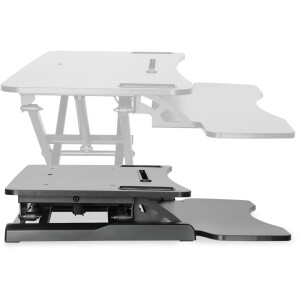 DIGITUS DA-90380-1 - H&ouml;henverstellbarer Sitz- Steh Arbeitsplatz 95x61x11-46cm, Tastatur und Mausablage