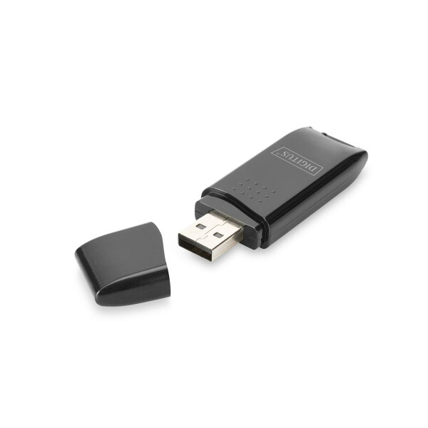 DIGITUS DA-70310-3 - USB 2.0 SD/Micro SD Kartenleser f&uuml;r SD (SDHC/SDXC) und TF (Micro-SD) Karten
