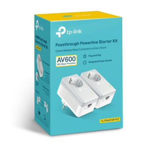 TP-LINK TL-PA4010PKIT 600Mbit/s Eingebauter Ethernet-Anschluss Wei&szlig; 2St&uuml;ck(e) PowerLine Netzwerkadapter