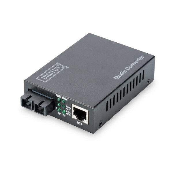 DIGITUS DN-82020-1 - Fast Ethernet Medienkonverter, Multimode SC Stecker, 1310nm, bis zu 2km