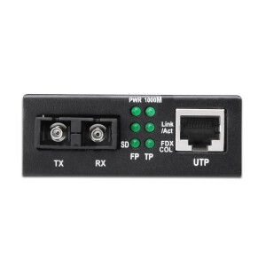 DIGITUS DN-82120-1 - Gigabit Ethernet Medienkonverter, Multimode SC Stecker, 850nm, bis zu 0.5km