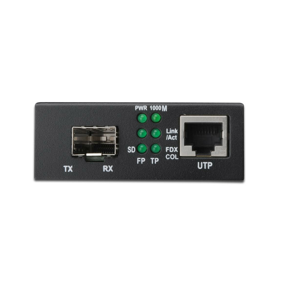 DIGITUS DN-82130 - Gigabit Ethernet Medienkonverter, SFP SFP offener Slot, ohne SFP Modul