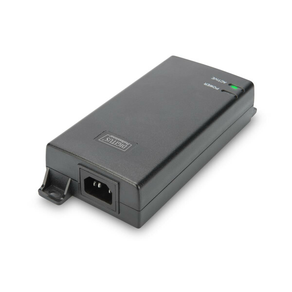 DIGITUS DN-95104 - PoE Ultra Injector, 802.3at Power Pins:4/5(+),7/8(-) and 3/6(+), 1/2(-), 60W