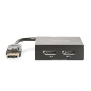 DIGITUS DS-45404 - 4K DisplayPort auf DisplayPort Splitter 1x DP Eingang, 2x DP Ausgang, 4K*2K@30Hz