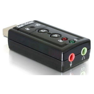 Delock USB Sound Adapter 7.1 - 2x3.5mm - USB2.0 - Schwarz