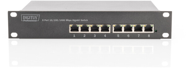 DIGITUS DN-80114 - Gigabit Ethernet Switch 8-port, 10 inch, unmanaged