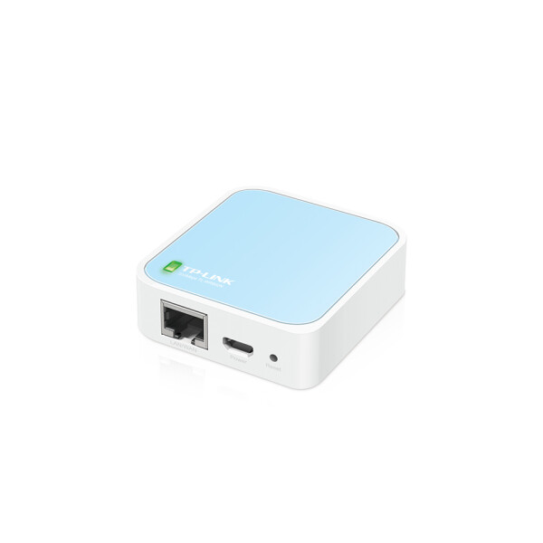 TP-LINK TL-WR802N - Wi-Fi 4 (802.11n) - Einzelband (2,4GHz) - Eingebauter Ethernet-Anschluss - Blau - Weiß - Tabletop-Router