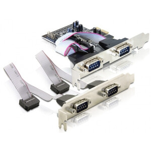 Delock 4 x serial PCI Express card - PCIe - Silber - 0,2304 Mbit/s - Verkabelt - Windows 2000/XP/XP-64/Vista - Linux - MAC