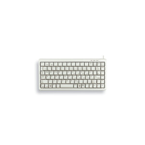 Cherry Slim Line Compact-Keyboard G84-4100 - Tastatur - Laser - 86 Tasten QWERTZ - Grau