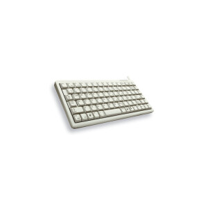 Cherry Slim Line Compact-Keyboard G84-4100 - Tastatur - Laser - 86 Tasten QWERTZ - Grau