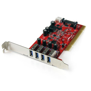 StarTech.com 4 Port USB 3.0 PCI Schnittstellenkarte- PCI...