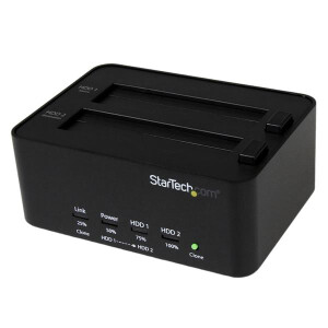 StarTech.com USB 3.0 auf 2,5 / 3,5&quot; SATA / SSD Festplatten Dockingstation / Duplikator und Eraser Dock - 2.5,3.5 Zoll - 100 - 240 V - 1.2 A - 12 V - 3 A - Typ M
