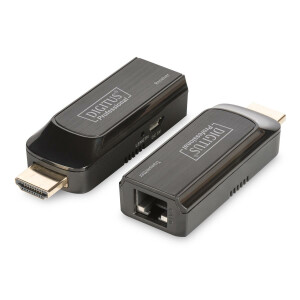 DIGITUS DS-55203 - Mini HDMI Extender Set,  Full HD 50m, Cat6/6A/7, Strom via Micro USB Kabel, sw