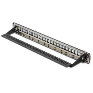 Patchpanel Modular 24port 1HE 19" 1HE, RAL9005 shielded