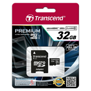 Transcend 32GB microSDHC Class 10 UHS-I - 32 GB -...