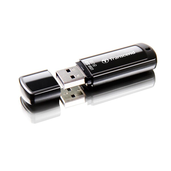 Transcend JetFlash elite JetFlash 350 - 8 GB - USB Typ-A - 2.0 - Kappe - 8,5 g - Schwarz
