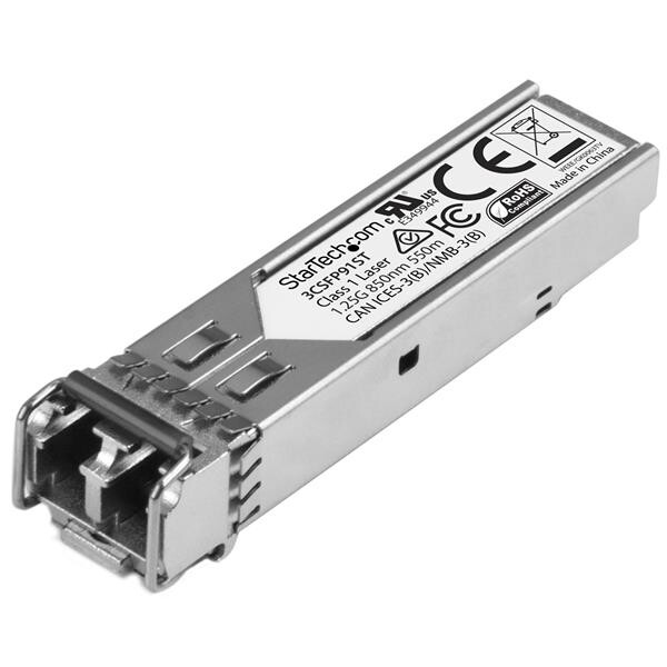StarTech.com Gigabit Fiber 1000Base-SX SFP Transceiver Module - HP 3CSFP91 Compatible - MM LC