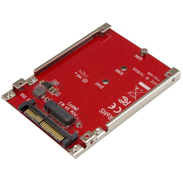 StarTech.com M.2 auf U.2 (SFF-8639) Host Adapter für M.2 PCIe NVMe SSD - U.2 - M.2 - Rot - CE - FCC - TAA - REACH - 5 - 50 °C - -25 - 70 °C