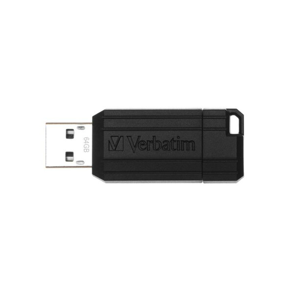 Verbatim PinStripe - USB-Laufwerk - 64 GB - Schwarz