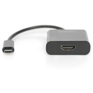 DIGITUS DA-70852 - USB Type-C zu HDMI Adapter, 4K/30Hz schwarz