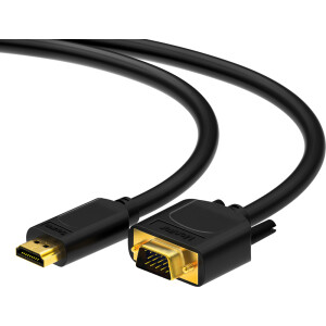 HDMI/A-VGA Kabel ST<>ST 1,5m Goldkontakte, 1080p,...
