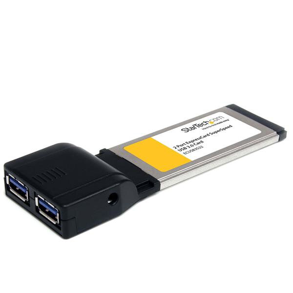 StarTech.com 2 Port USB 3.0 ExpressCard mit UASP Unterstützung - ExpressKarte - USB 3.2 Gen 1 (3.1 Gen 1) - Schwarz - NEC uPD720200 - 0 - 50 °C - -20 - 150 °C