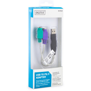 DIGITUS DA-70118 - USB zu PS/2 Adapter, 2 X Mini-Din 6/F,...