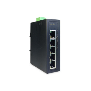 DIGITUS DN-651107 - Industrial Gigabit Ethernet Switch 5-port, DIN rail, erweiterter Temperaturbereich