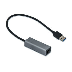 i-tec Metal USB 3.0 Gigabit Ethernet Adapter - Verkabelt - USB - Ethernet - 1000 Mbit/s - Schwarz - Grau