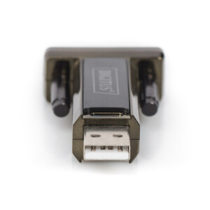 DIGITUS DA-70156 - USB 2.0 zu seriell Konverter, DSUB 9M inkl. USB A Kabel 80cm, FTDI Chipsatz