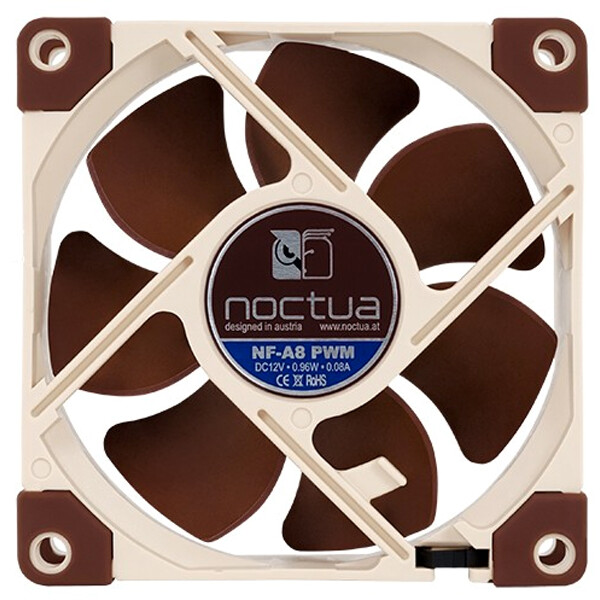 Noctua Lüfter NOC-NF-A8-PWM 12VDC  80x80x25mm 4-pin PWM,  max.1750/2200 rpm