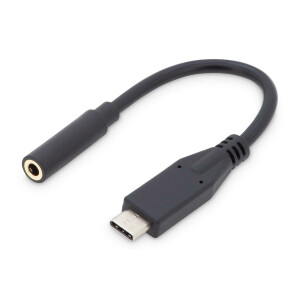 USB Type-C Audio Kabel, 0,2m Type-C ST auf 3,5&quot; Klinke BU
