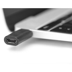 USB adapter, type C - mikro B M/F, USB 2.0 conform, UL, bl