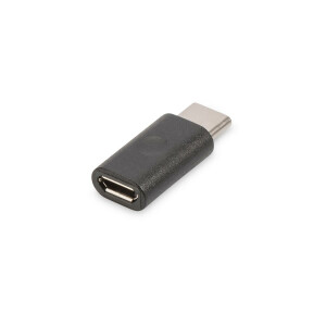 USB adapter, type C - mikro B M/F, USB 2.0 conform, UL, bl