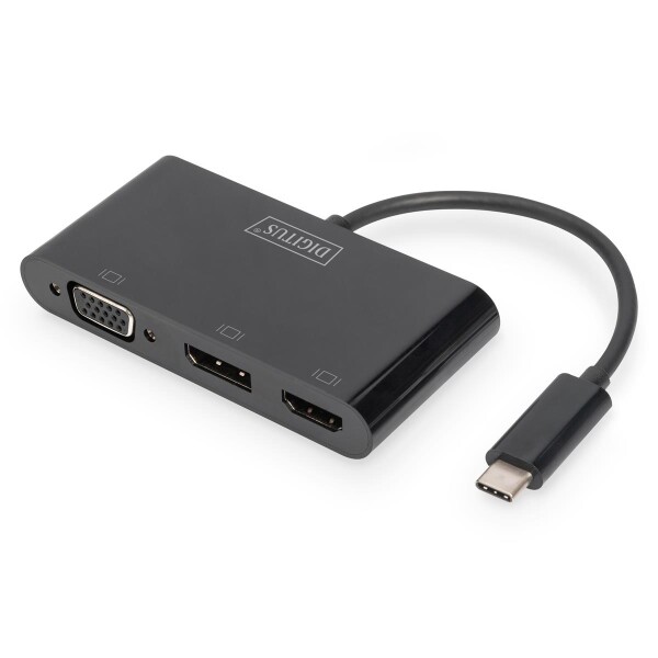 USB C 4K Multiport 3in1 DP+HDMI+VGA bis 4K