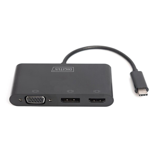 USB C 4K Multiport 3in1 DP+HDMI+VGA bis 4K