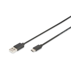 USB C KAB. C/ST<>A/ST 1m USB 2.0, 3A, 480Mbps