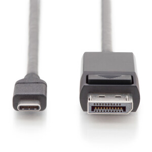 USB-C auf DisplayP. Kabel, 2m 4K@60Hz/UltraHD, Schwarz