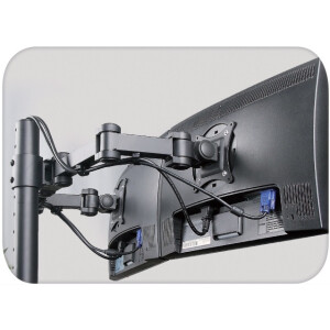 Techly Schreibtischhalterung f&uuml;r 2 LCD TV LED...