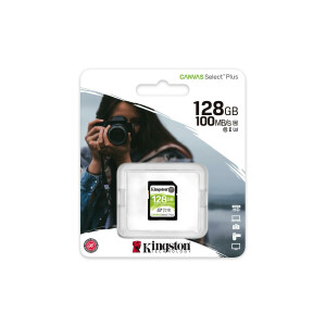 Kingston 128GB SDXC Canvas Select Plus 100R C10 UHS-I U3...