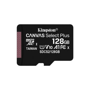 Kingston 128GB micSDXC 100R A1 C10 Card+ADP - Extended...