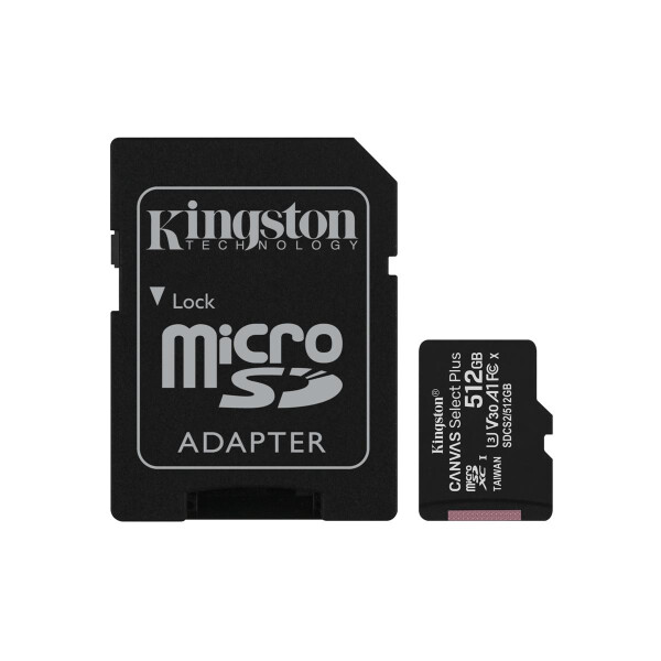 Kingston Canvas Select Plus - 512 GB - SDXC - Klasse 10 - UHS-I - 100 MB/s - 85 MB/s